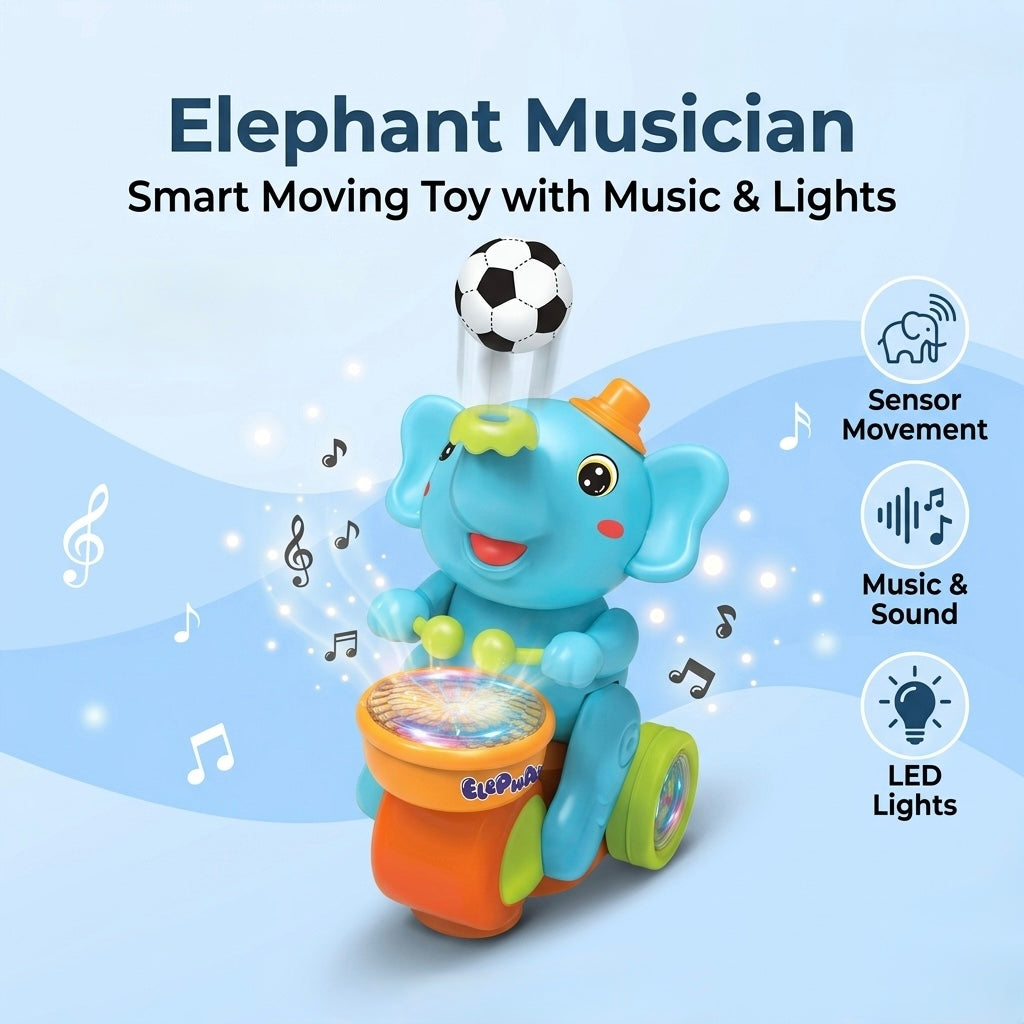 Elephant Musician Moving Sensors